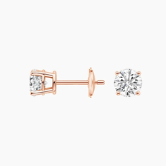 Round Diamond Stud Earrings