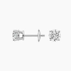 Round Diamond Stud Earrings